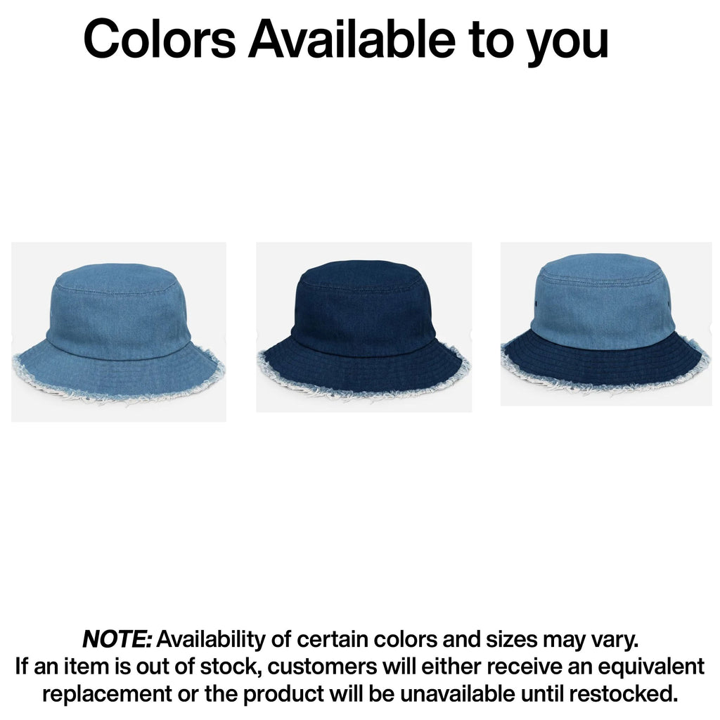 $$ - Distressed Denim Bucket Hat