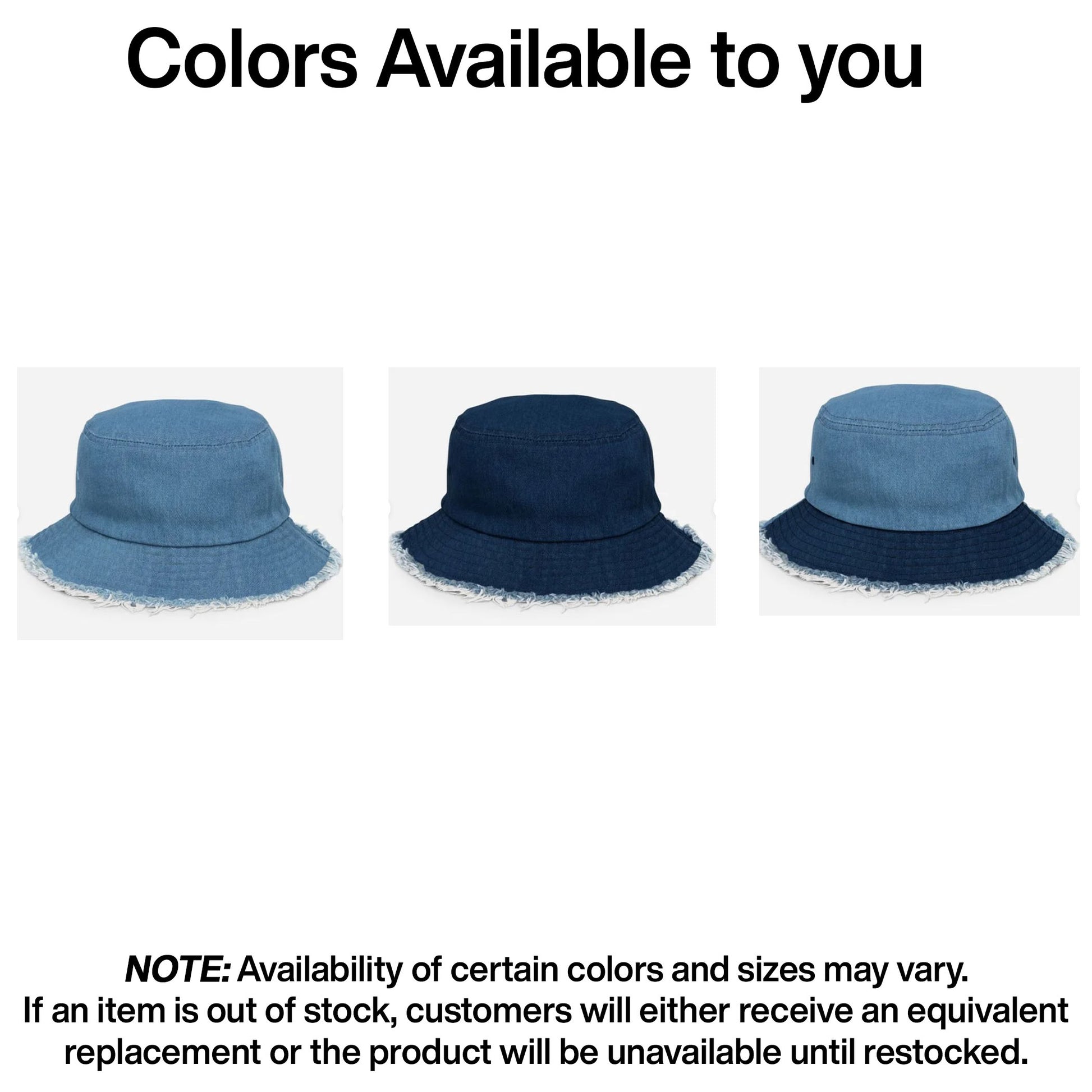 $$ - Distressed Denim Bucket Hat
